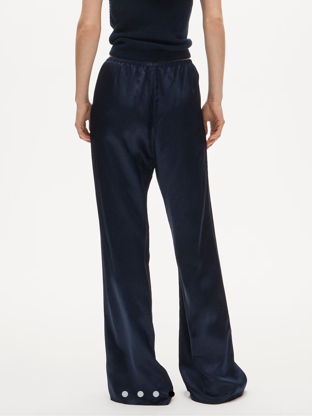 NWT JCrew Tall Cosmo pant in luster charmeuse - Navy - Small Tall - CN716 - Picture 3 of 14